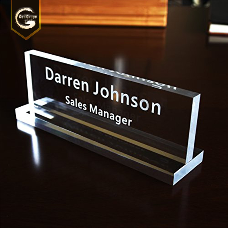 Transparent acrylic powder sheet  glass plastic box sign holder