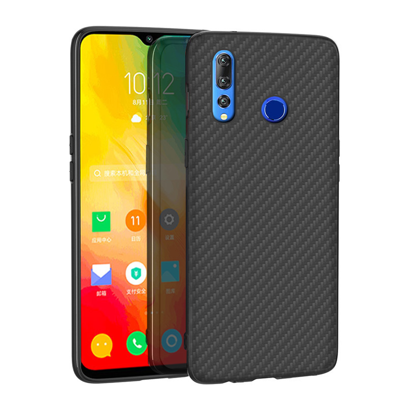 Matte Finish Carbon Fiber Textured Light Thin Shock Absorbing Bumper Skin hard case for Lenovo K6 Enjoy