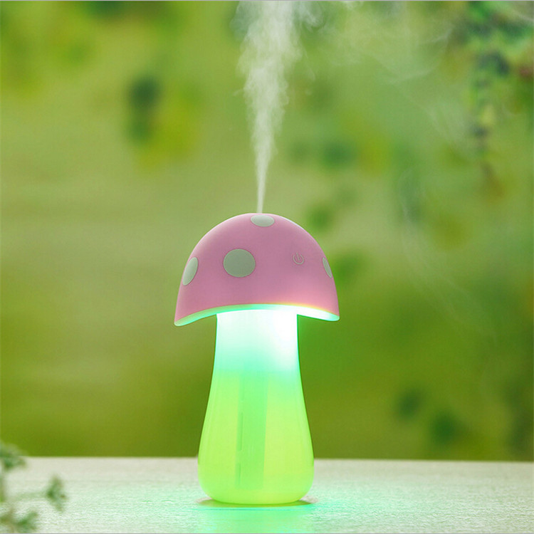 Hidly 200ml Cute Mushroom lamp with Breathing Nightlight USB Mini Humidifier Aroma Diffuser