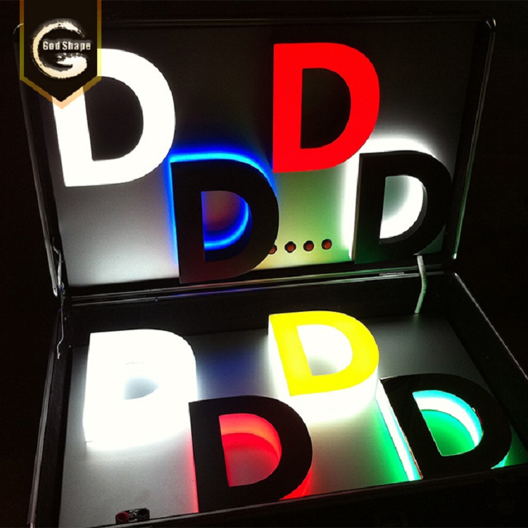 Stainless Steel Acrylic Letters Sign Led Backlit Channels
