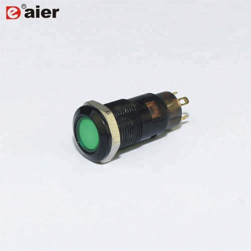 12MM Plastic Flat Button 4Pin Illuminated Waterproof Momentary Push Button Switch