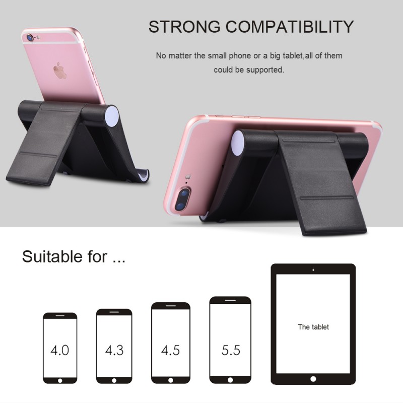 Universal Plastic Phone Holder Stand Base Flexible Folding Mobile for iPhone 8 X XR For iPad Samsung S10 Xiaomi 9 Redmi note7