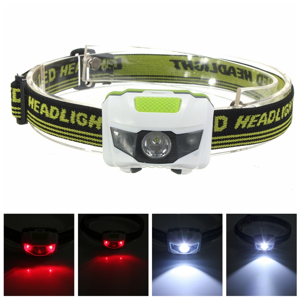 Mini Headlamp 4 Modes Portable 3xAAA Headlight Head Flashlight Torch Lamp Light Hiking Camping Light for Fishing Riding Cycling