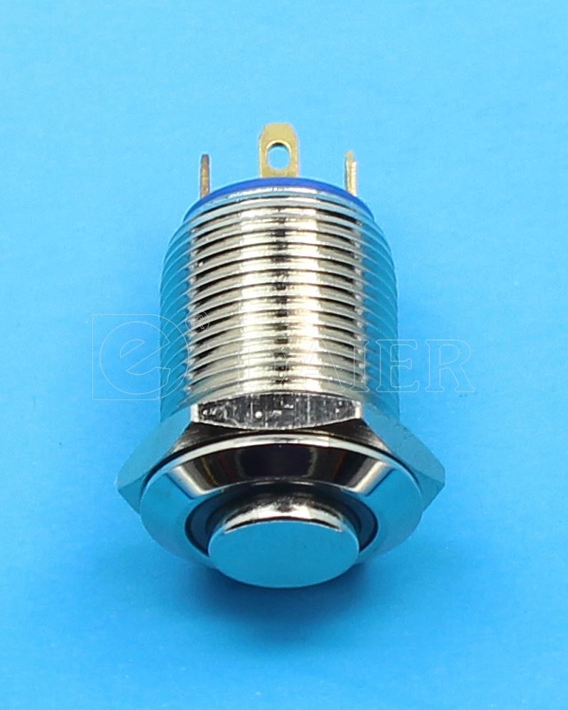 Waterproof Ring Lighted 12mm 3V Led Metal Push Button Switch
