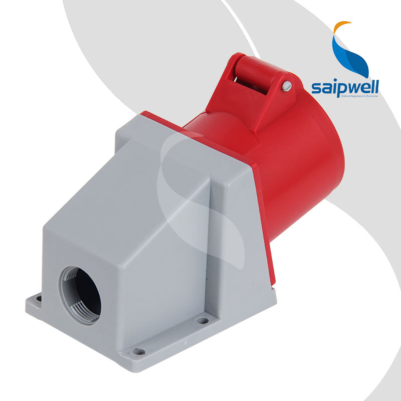 Saipwell / Saip Hot IP44 IP67 32A 400V 3P/4P/5P Industrial Plug and Socket for Reefer Container Socket