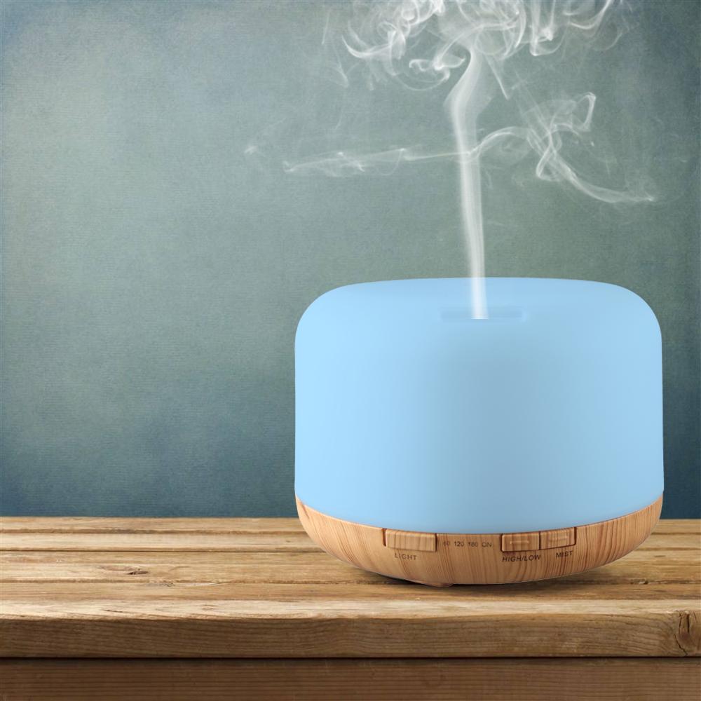 Big Mist 500ml  Aromatherapy Diffuser & Humidifier for Essential Oils & Aroma Ultrasonic Technology & Modern, Wood Finish