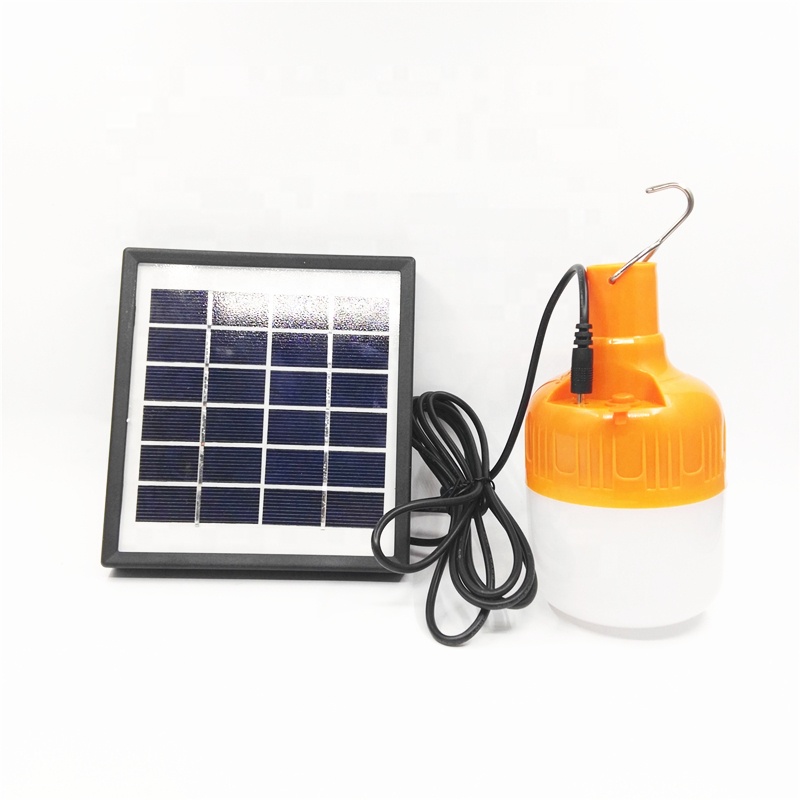 Solar remote bulb light dimmable with remote control panel timer