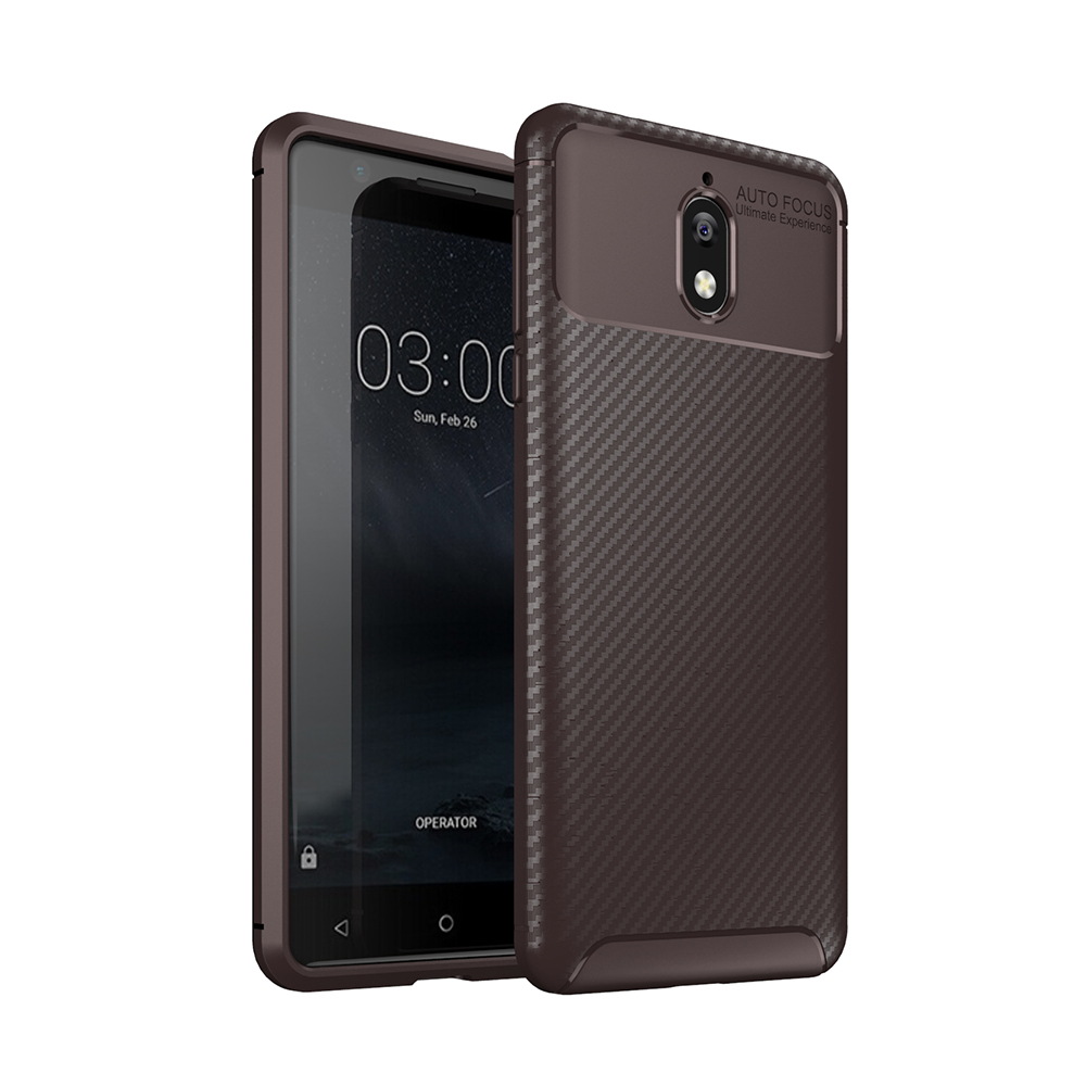 New Premium Shock Protection Carbon Fiber Skin TPU Silicone Case For Nokia 3.1