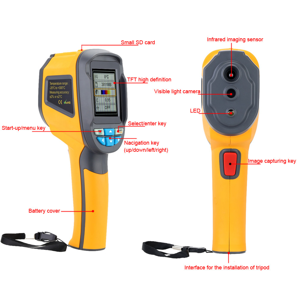 Portable Infrared Thermometer Handheld Thermal Imaging Camera Professional IR Thermal Imager Infrared Imaging Diagnostic-tools