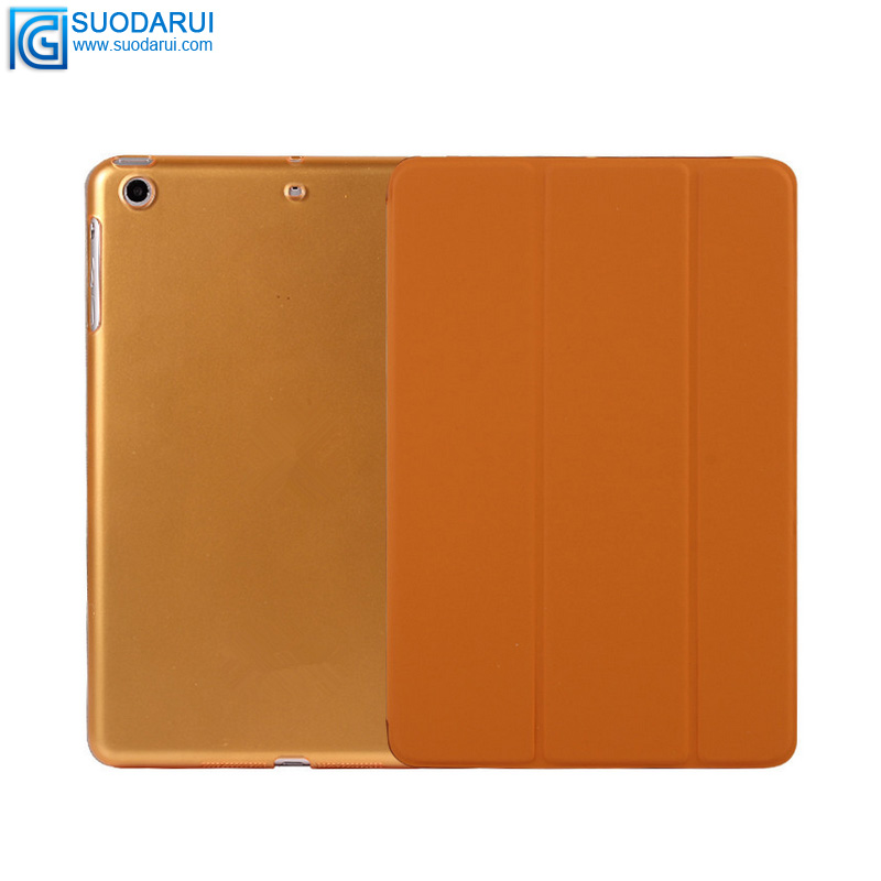Three Fold Flip Leather Cover + PC Smart Wake & Sleep Cover For ipad 9.7 2018 Back Case