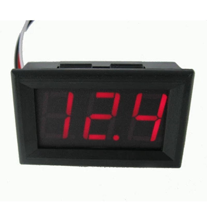 Digital Voltmeter DC 10A Red Blue Green LED Amp Panel Car Current Monitor Tester 4.5-30v Voltage Meter