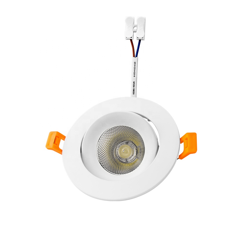 recessed cob led 12W spotlight rotatable replaceable sealing ring die-casting alu led round ceiling downlight