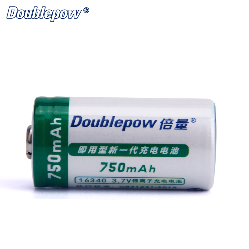 High capacity 3.7v 750mah 16340 CR123A rechargeable lithium ion cell battery