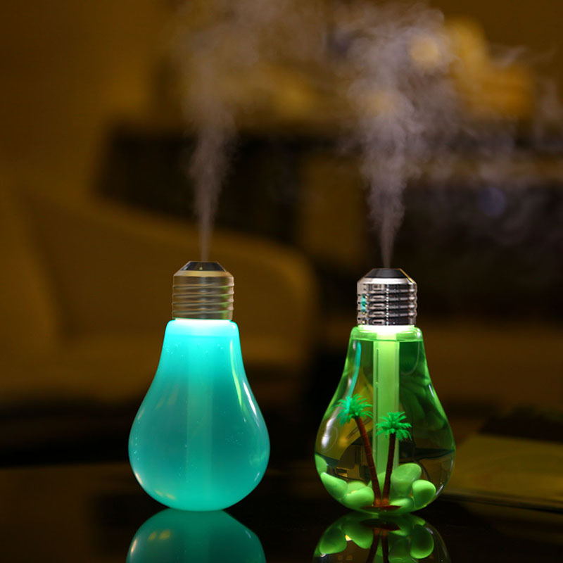 400ml Night light color changing aromatherapy mini usb bulb humidifier