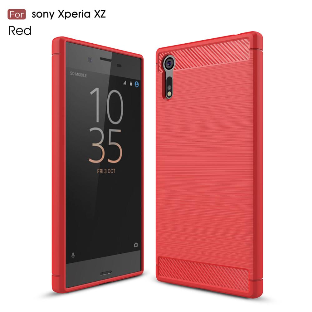 Carbon Fiber Tpu case For Sony Xperia XZ2 Premium Soft CF Cover