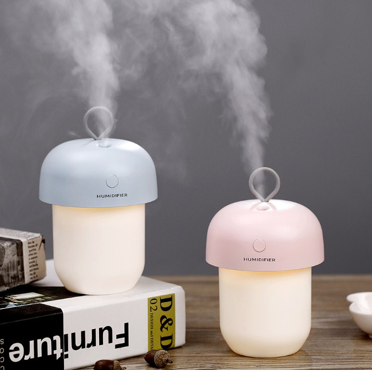 Acorn Shape Humidifier 300ml Aromatherapy Essential Oil Diffuser Bedside Lamp for Kids