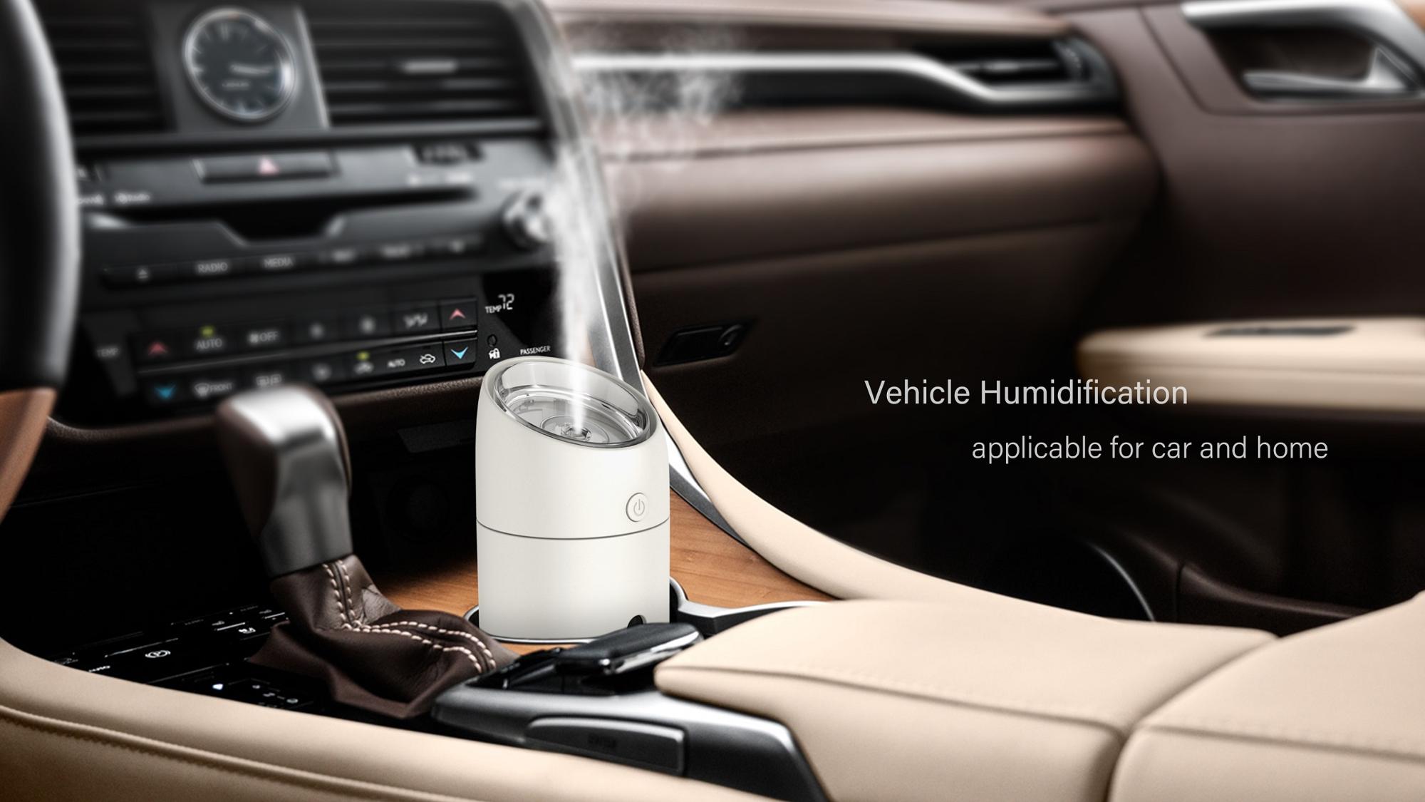 300ml Modern Car Cup Holder USB Travel Humidifier, Battery Wireless Office Desk Humidifier with CE ROSH