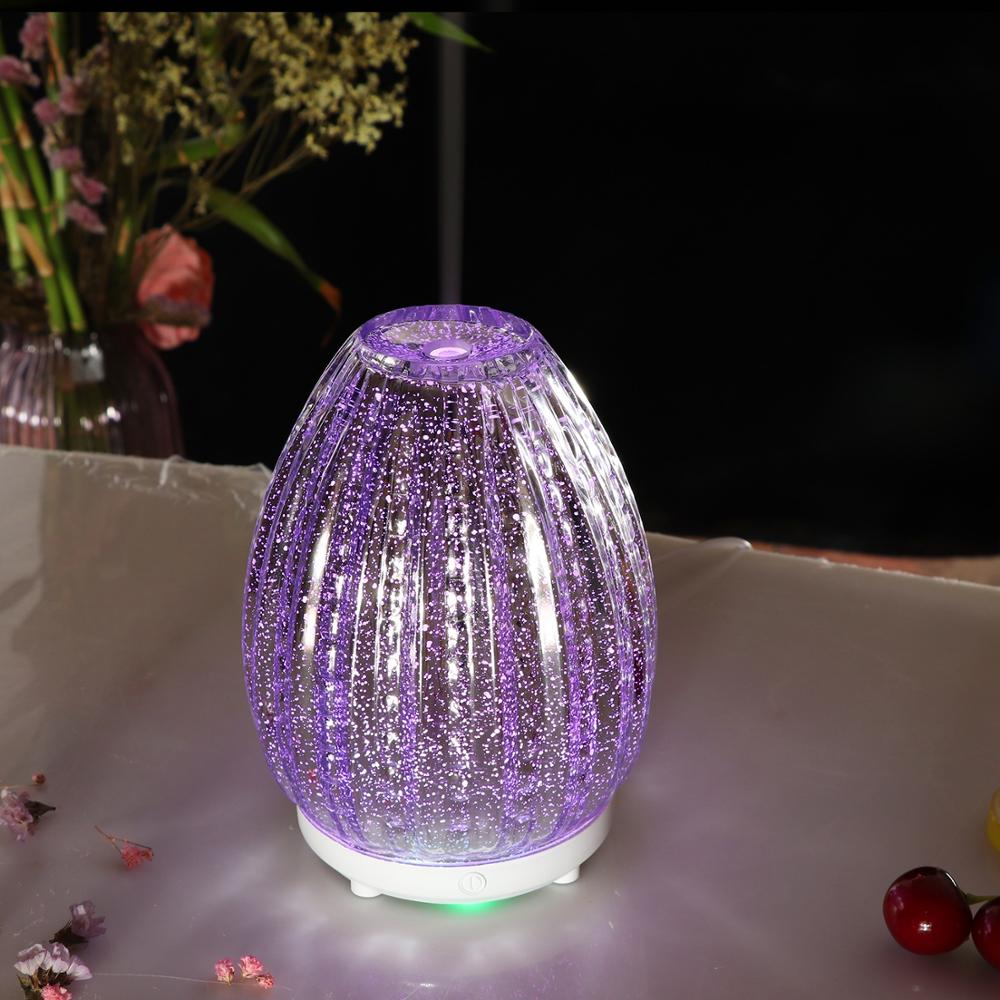 Crystal 3D Glass Aromatherapy Diffuse, USB 5V Essential Oil Diffuser with Timer and Auto Shut off