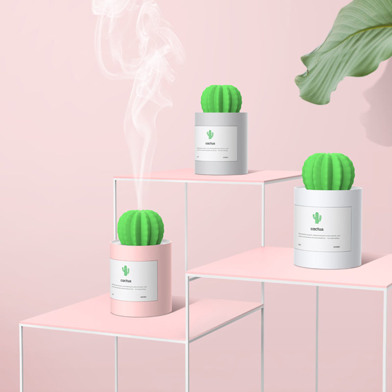 Baby Room Cactus Air Humidifier,Mini Tabletop Decorative Humidifier CE ROSH Didffuser Humidifiers for Lower Price