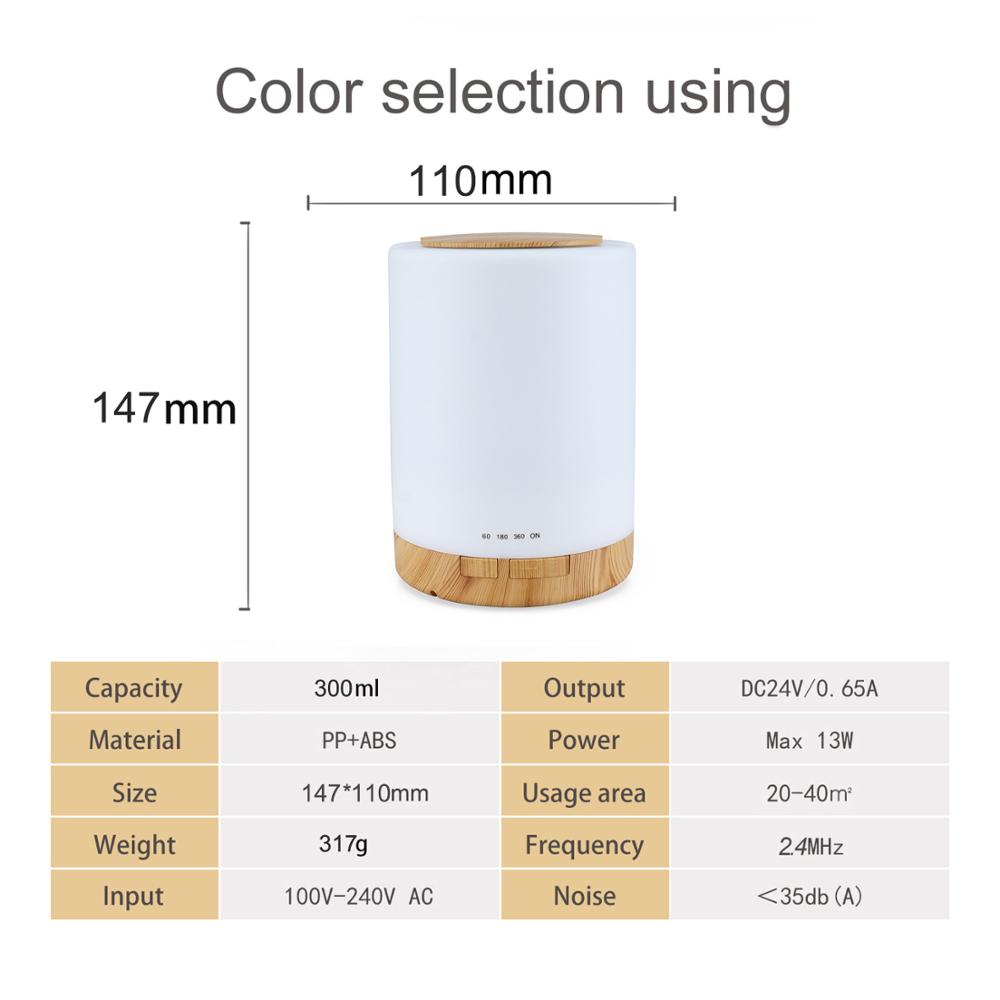 Room Decor Aroma Humidifier 300ml Ultrasonic Essential Oil Diffuser