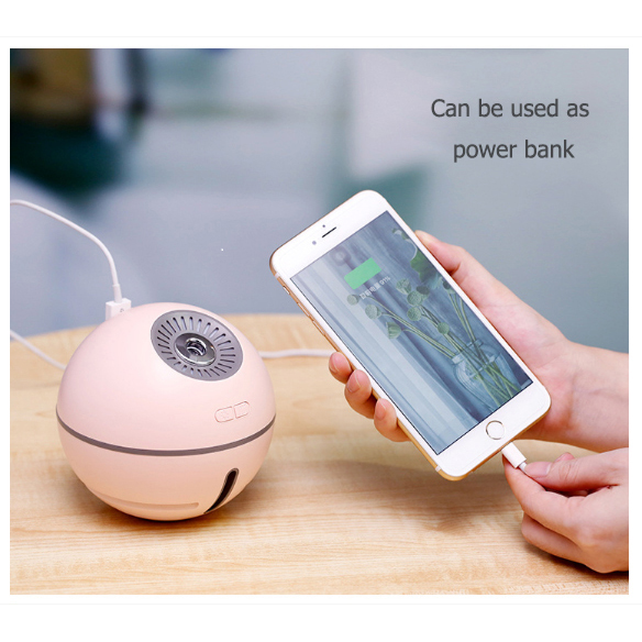 Battery Powered Car Humidifier, Warm Color LED Lights USB Essential Oil Aroma Diffuser