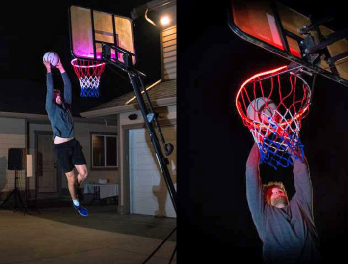 Outdoor Use Color Changing Basketball Sensor Frame Light, Best Gift for Basketball Lover