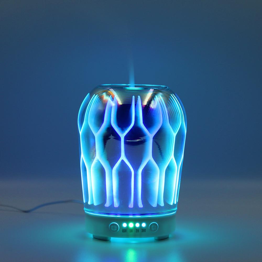 100ml Glass Essential Oil Diffuser with 3D Visual Effect, Best Creative Gift for Newly Married Couples