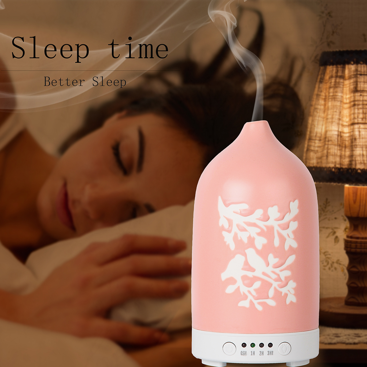 100ml Lovely Pink Color Aroma Diffuser Ceramic  for Essential Oils