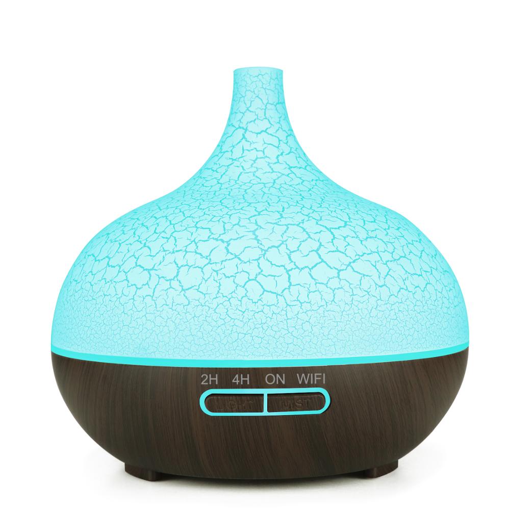 2019 Amazon Trending Home Appliances, Unique 300ML Crack Vase Design Essential Oil Diffuser Air Humidifier