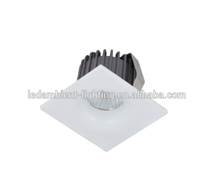 New Product Aluminum Round or Square Recessed Ceiling Light 3W COB LED mini light