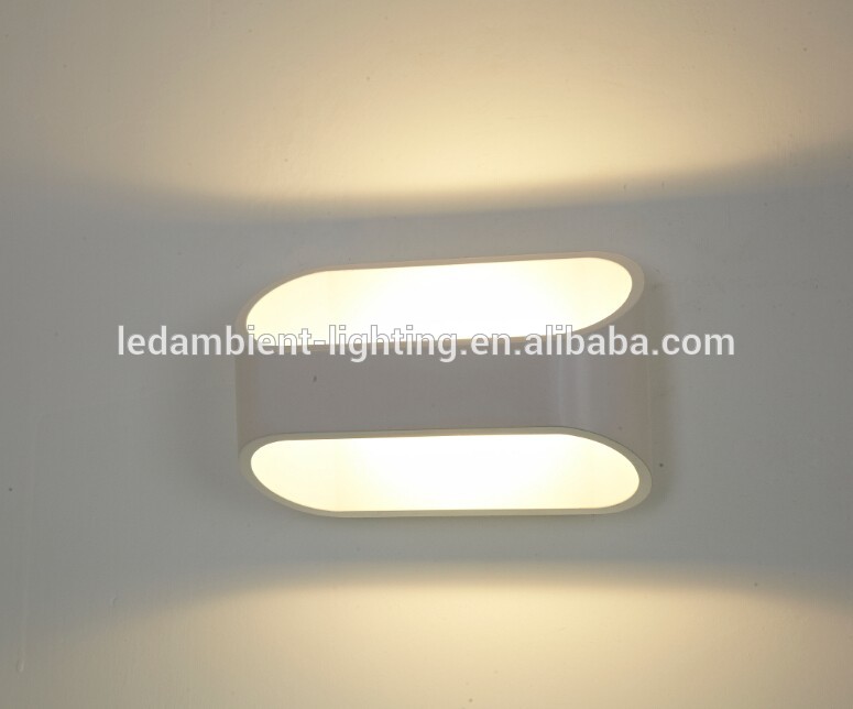 3W 6W LED Wall mounted lamp light with die casting aluminium body white black color 3000K