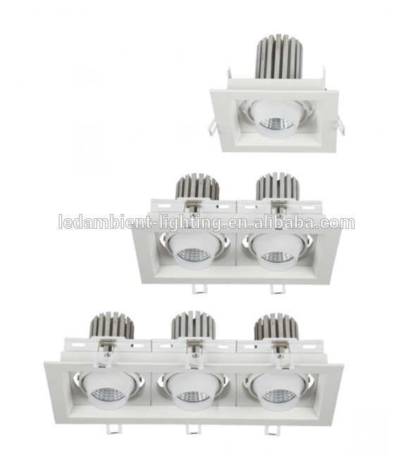 1*7W/2*7W/3*7W LED Grille Light Fixture Spot Light COB Ceiling Downlight