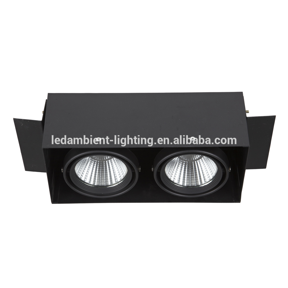 Suspended LED COB Grille Spot Light double Surface Mounted LED downlight Spotlight RA>85