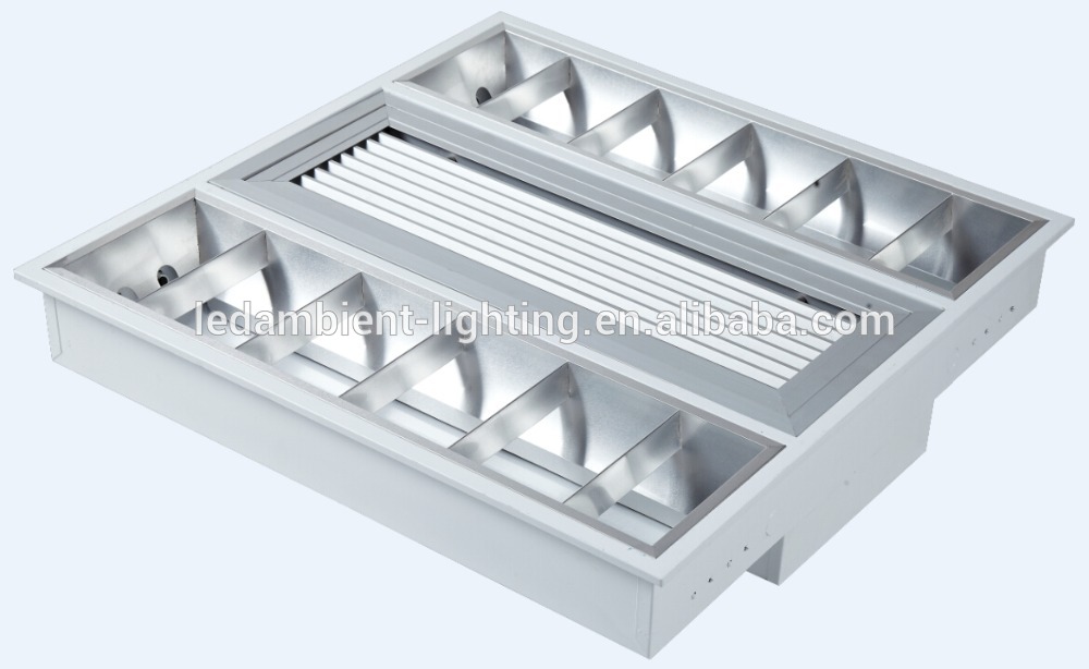 MDF grille panel 3x8w/3x16w aluminum decorative metal grille panels lighting fixture