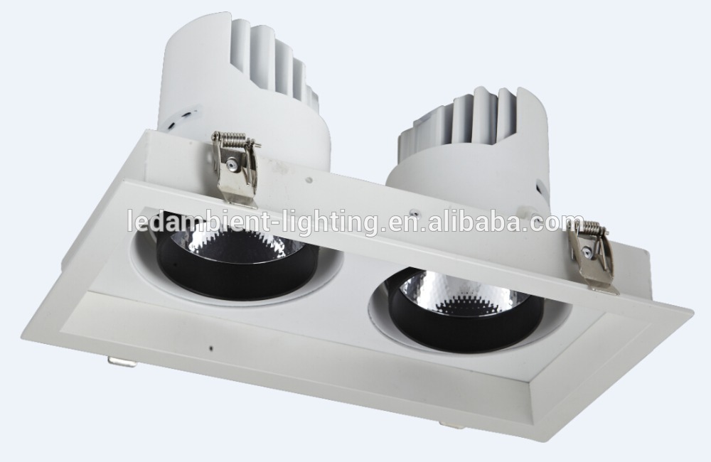 2 Head LED Double Light 24W Spot Light Recessed Twin Slot Uplight die casting aluminium