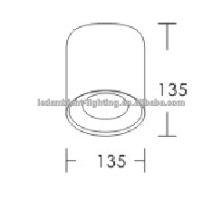 Surface Mounted LED Down Light 25w Energy Saving Commercial Shop Light