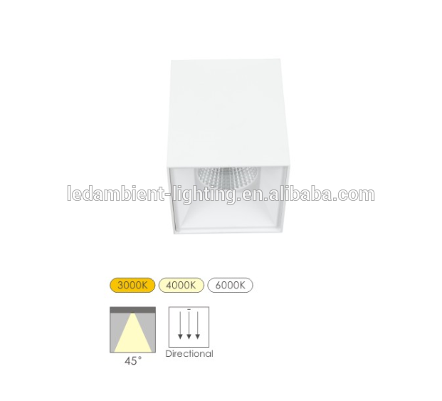 surface mounted square led downlight price good cob aluminum housing downlight