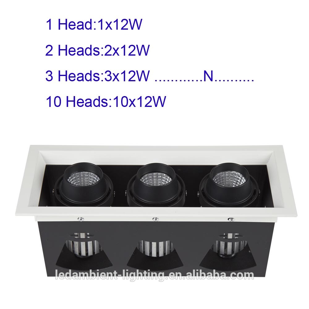 6/8 HEADS LED SPOT LIGHT SHOP LIGHTING,12W LED COB DOWN SPOT LIGHT