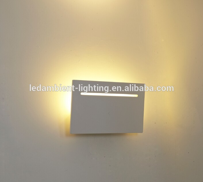 Rectangle Recessed LED Wall Scone with Power Outlet 3W LED Wall Light Indoor