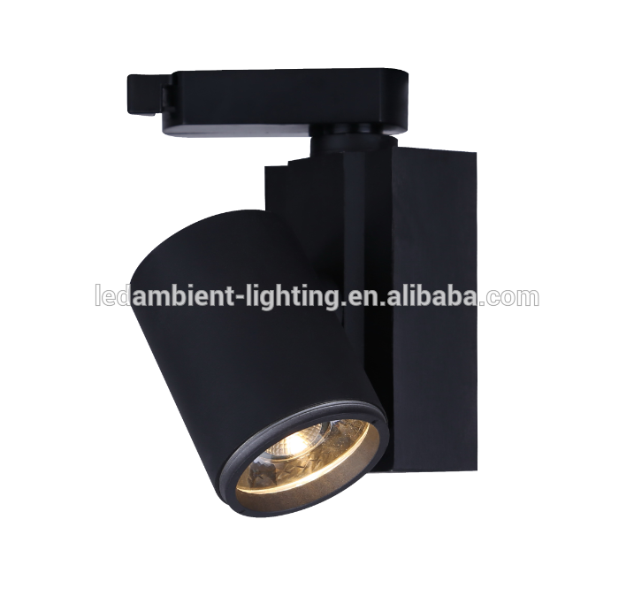 black fitting color Ra>90 30w COB LED aluminum track lighting spot