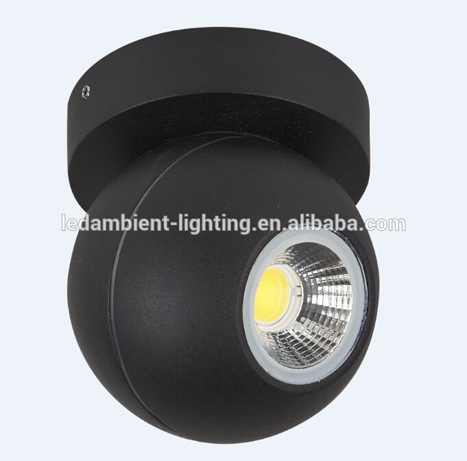 8W led ceiling spot light black aluminum cob ceiling lamp fixture