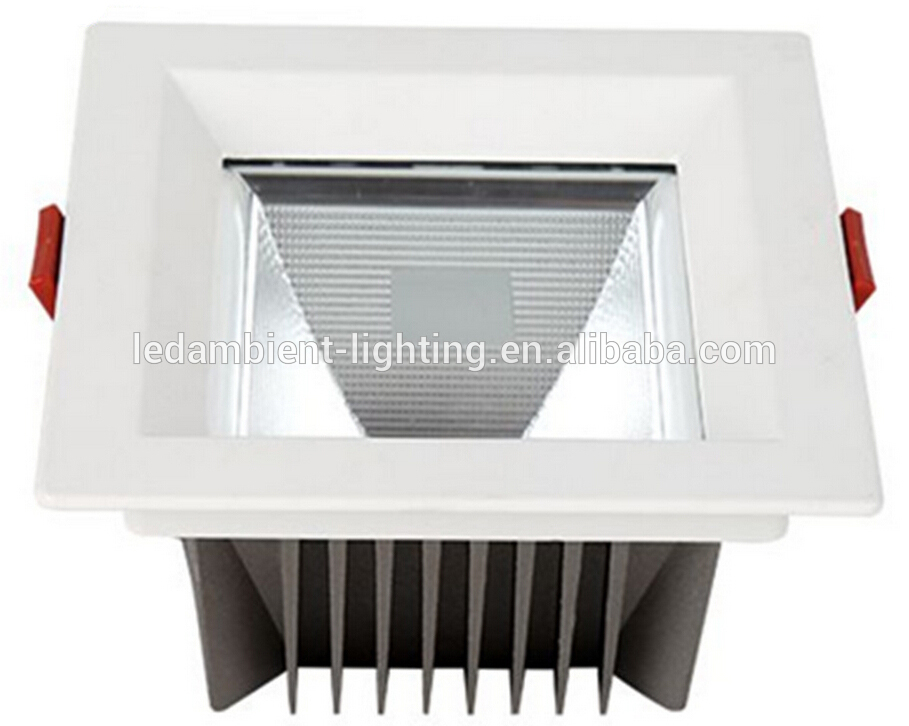 COB/SMD square shape LED down light,15w/20w/30w/40w square aluminum die casting heat sink