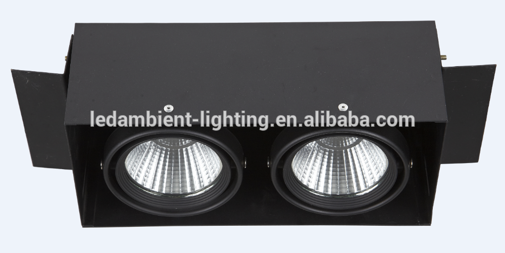 8 Inch Recessed LED Down Spot Light Square 35W COB Black Light Cover
