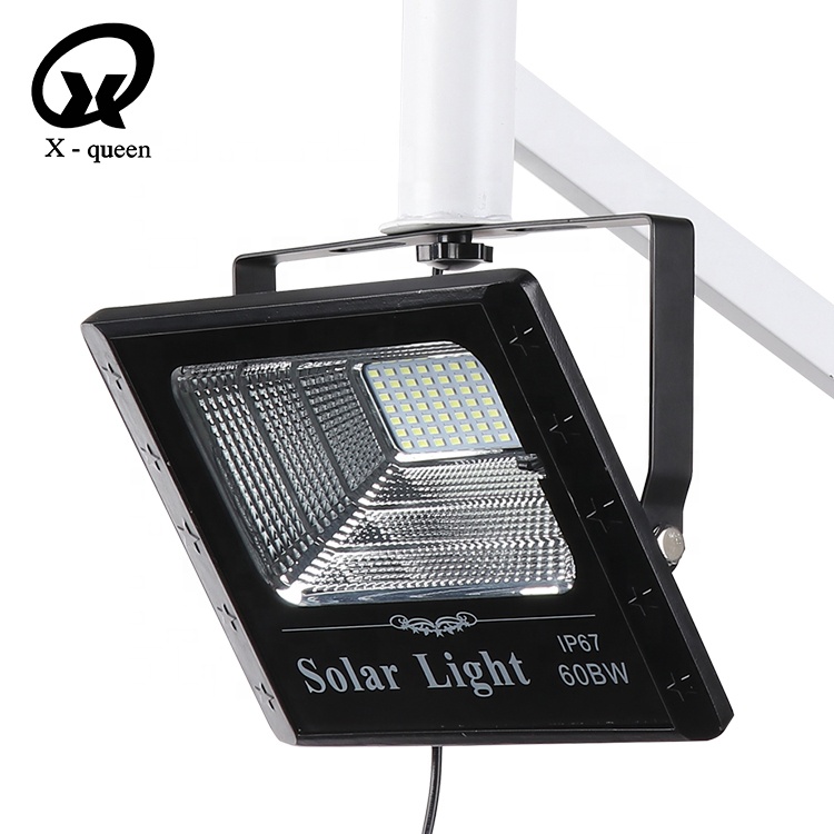 Trending Hot Products Aluminum Body Waterproof IP65 LED Solar Flood Light SMD 60W High Lumen Floodlight With Remote Control