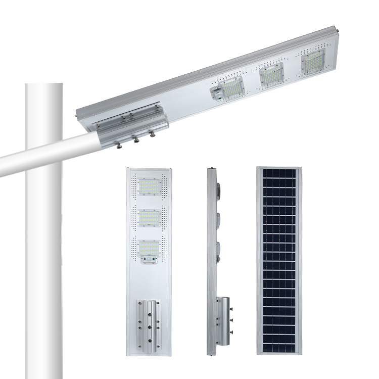 Intelligent Remote Control Human Body Induction High lumens Solar 150w led street light