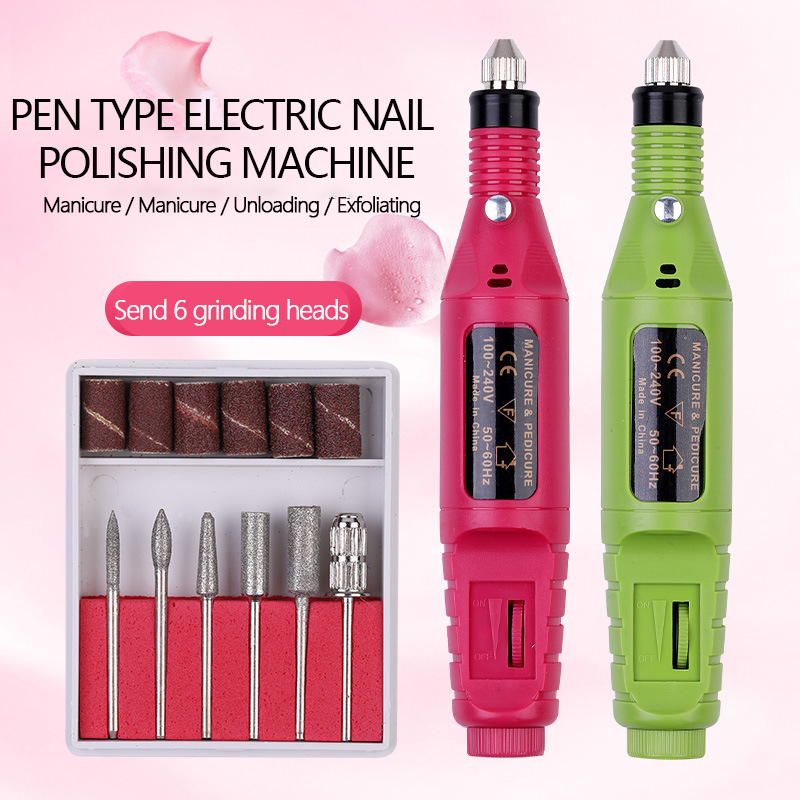 Professional electric manicure pedicure Mini Portable Pen Shape Electric Nail Drill LK-100