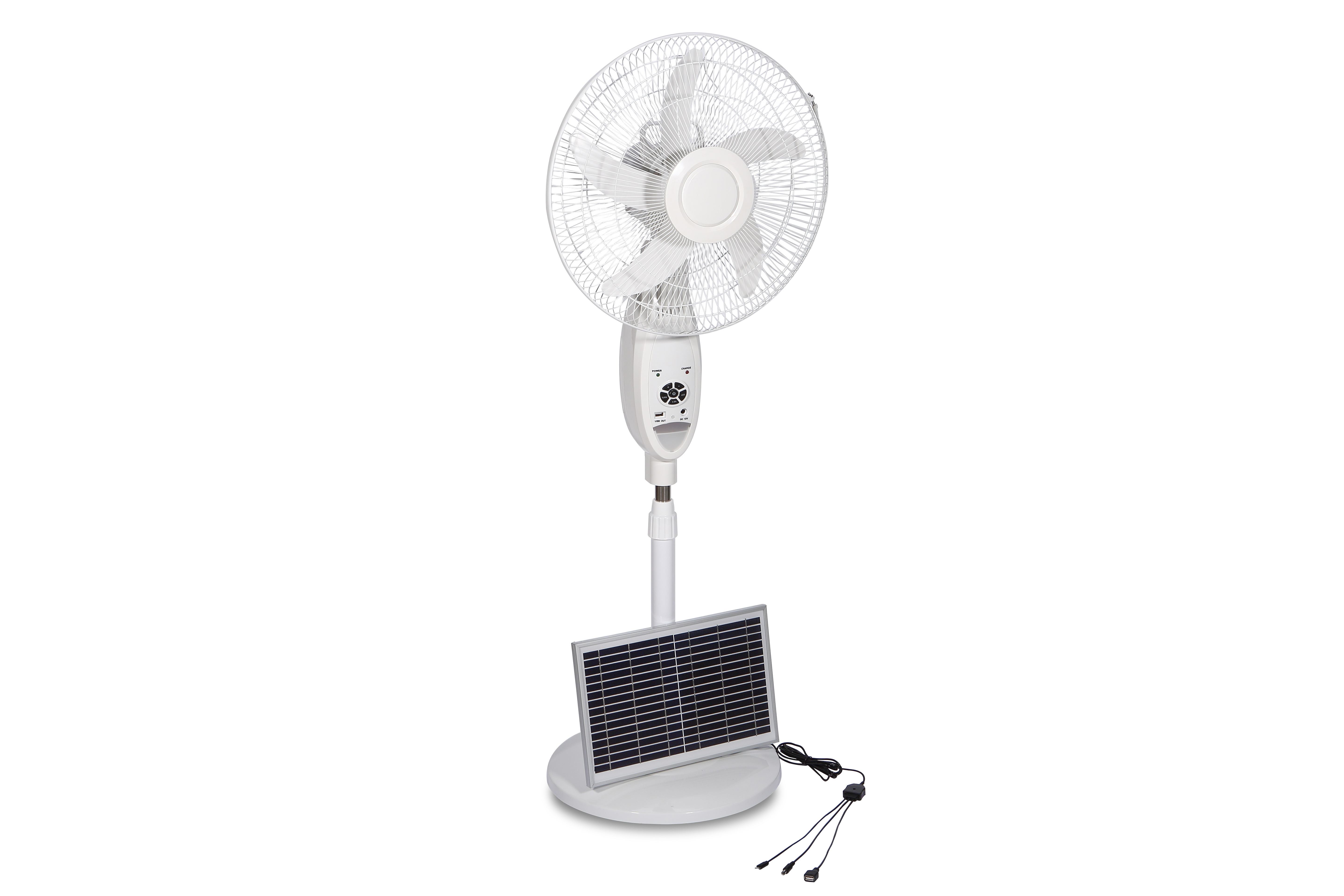 teyoza 18 inch powerful wind stand fan solar rechargeable pedestal fan