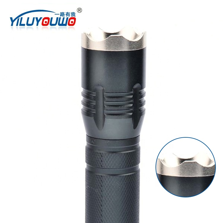 Promotional Product Gift Aluminum High Power Battery Zoom Focus Mini LED Torch Flashlight With SOS Warning For Camping