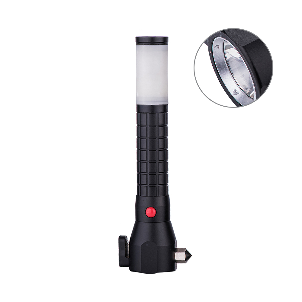 LED Multi-Function Flashlight With Safety Hammer For Car