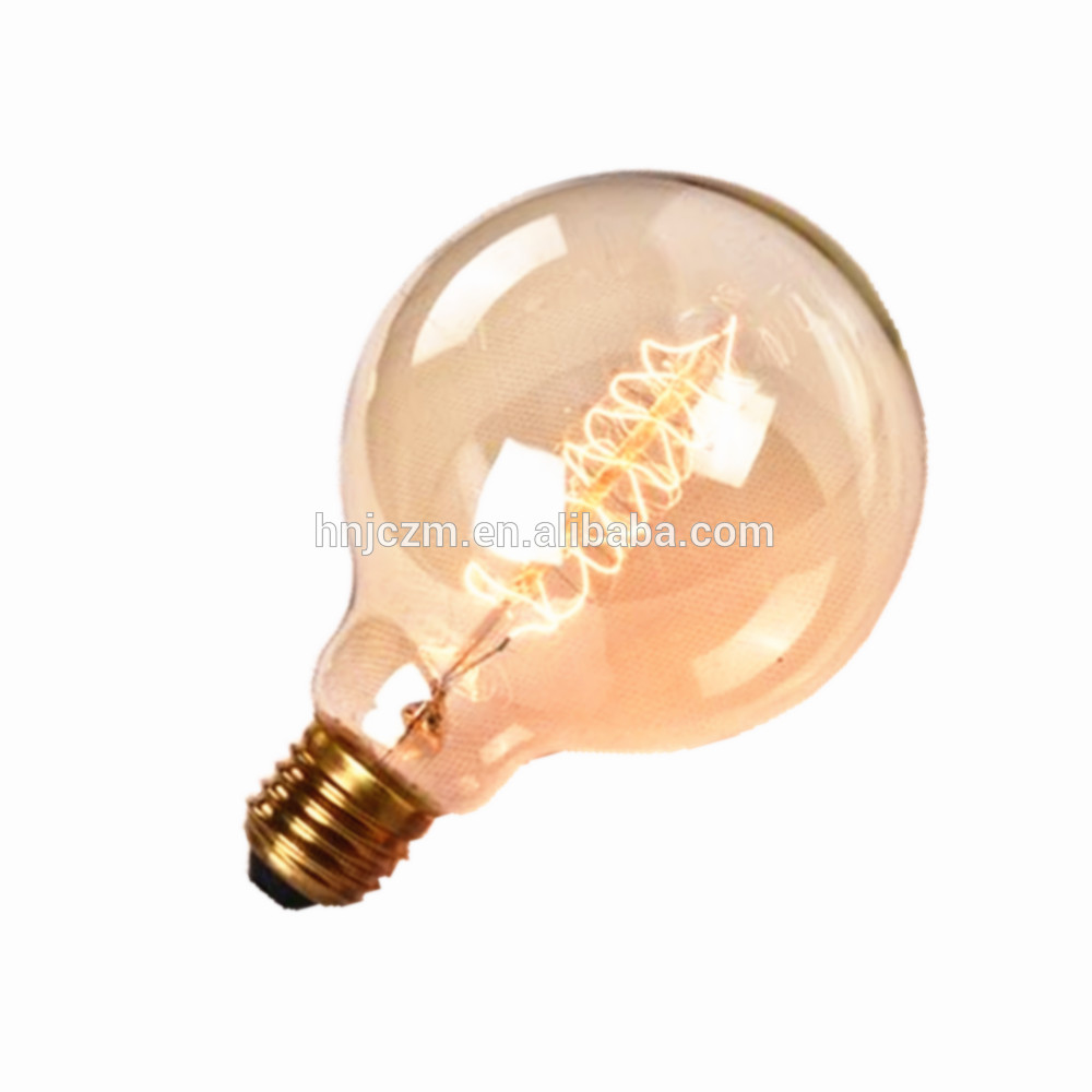 China Suppliers Incandescent antique edison g95 40w  E27  Warm White Lighting pendant vintage crystal lamp